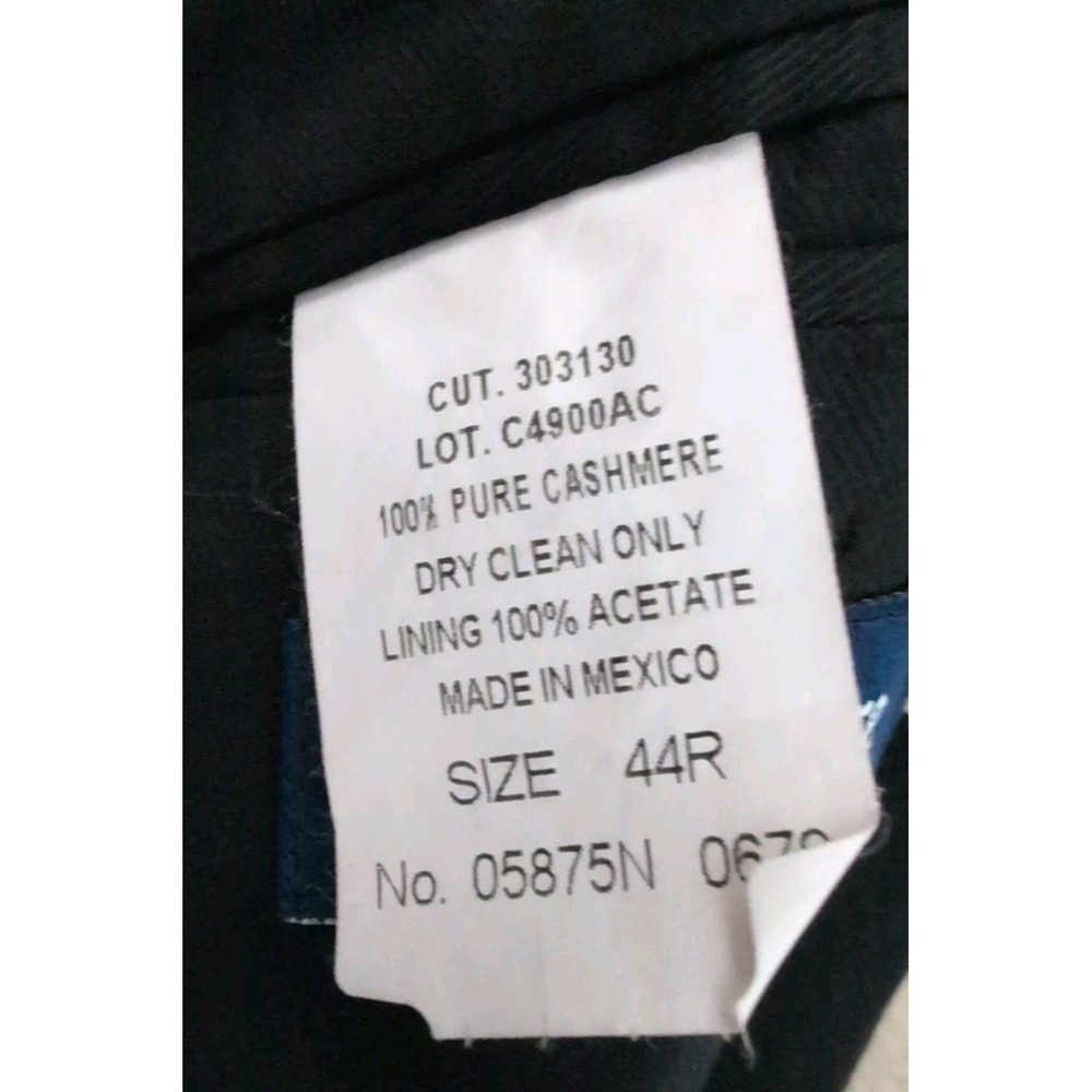Andrew‎ Fezza Mens 100% Italian Cashmere Black Blazer Jacket 44R Sports Coat - Picture 8 of 9